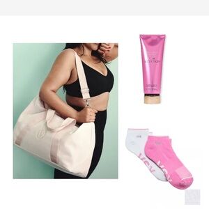 Victoria’s Secret Travel Duffel Bag with Socks and Lotion